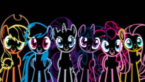 Neon My Little Pony Wallpaper