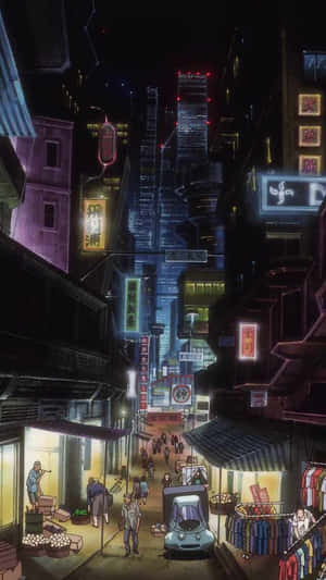 Neon Noir Future Cityscape Wallpaper