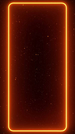 Neon Orange Aesthetic Phone Frame Wallpaper