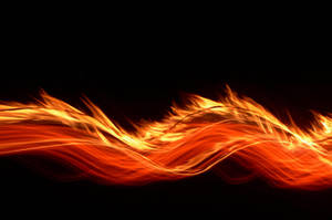 Neon Orange Fire Flare Wallpaper