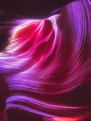 Neon Pink Abstract Wave Cloth Wallpaper