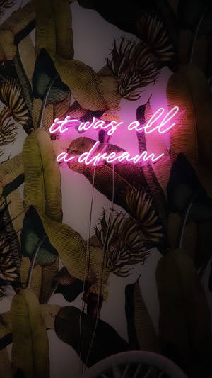 Neon Pink Aesthetic Dream Sign Wallpaper