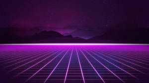 Neon Purple Grid Wallpaper