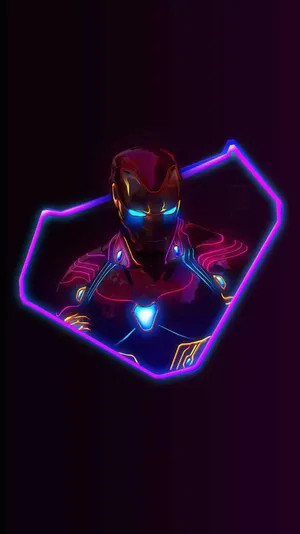 Neon Purple Iron Man Iphone Wallpaper