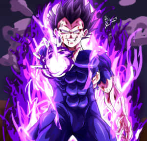 Neon Purple Powers Vegeta Ultra Ego Wallpaper