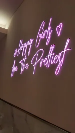 Neon Quotes Happy Girls Are The Prettiest Wallpaper