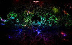 Neon Rainbow Hd Skull Wallpaper