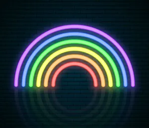 Neon Rainbow Light Art Wallpaper