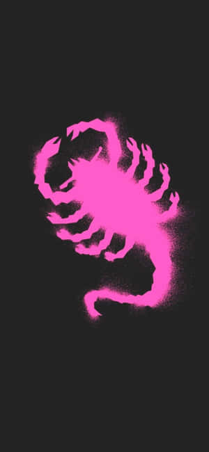 Neon Scorpion Black Background Wallpaper