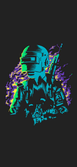 Neon Soldier Artwork Wallpaper