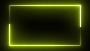 Neon Square Frame On Black Background Wallpaper