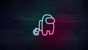 Neon Tube Cute Among Us Wallpaper