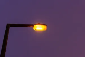 Neon Yellow Aesthetic Lamp Post Wallpaper