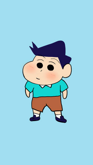 Neutral Toru From Shin Chan Cartoon Wallpaper