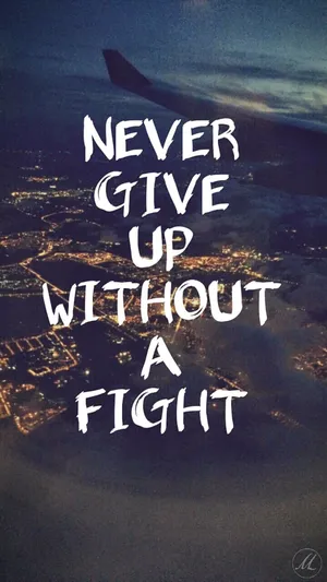 Never Give Up Without A Fight Wallpaper