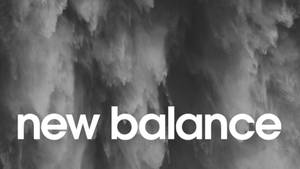 New Balance Minimalist Greyscale Lettering Wallpaper