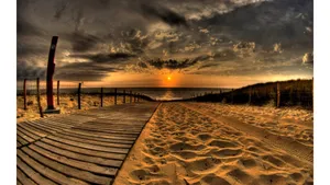 New England Summer Beach Sand Wallpaper