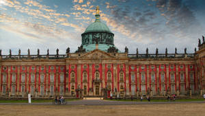 New Palace In Potsdam Tourists Wallpaper