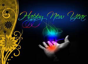 New Year Greetings And Hand Wallpaper