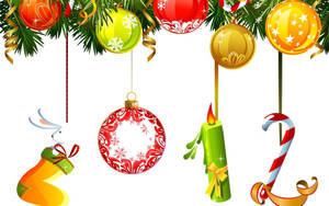 New Year's 2012 Symbolic Ornaments And Figures Wallpaper