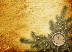 New Year's Eve Antique Clock Wallpaper