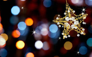 New Year's Star Bokeh Aesthetic Wallpaper