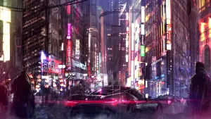 New Year’s Eve In Cyberpunk Night City Wallpaper