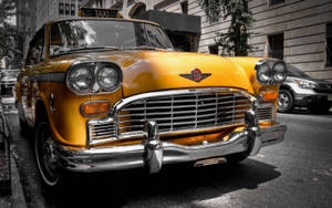 New York Checker Taxi Cab - A Classic Beauty Wallpaper