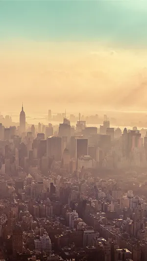 New York City Iphone X Pastel Skies Wallpaper