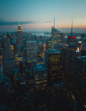 New York City Night View Wallpaper