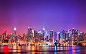 New York City Skyline At Night Wallpaper