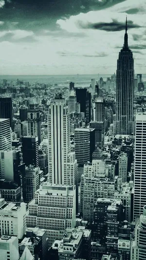 New York Greyscale Iphone X Wallpaper