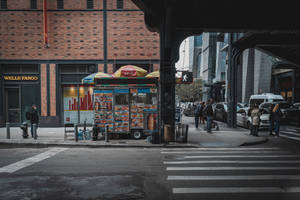 New York Hd Food Cart Wallpaper