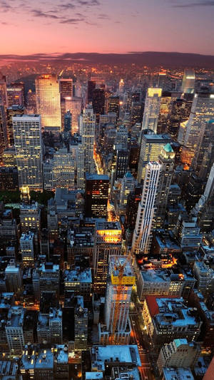 New York Hd Iphone Vibrant Skyscrapers Wallpaper