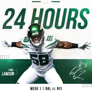 New York Jets' Carl Lawson Wallpaper