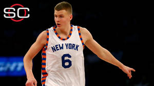 New York Knicks Basketball Kristaps Porzingis Wallpaper