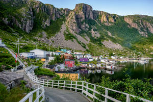 Newfoundland Town In The Mountains Wallpaper