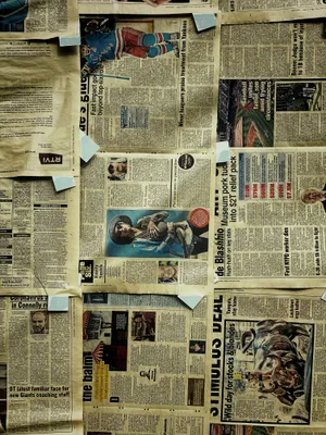 Newspaper Aesthetic Yellow Broadsheets Wallpaper