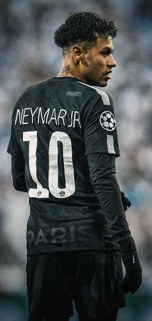 Neymar Doing His Signature Jet Action Wallpaper