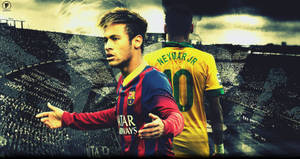 Neymar In Barca And Cbf Jersey Wallpaper