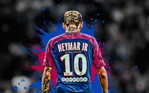 Neymar Ultra Hd Football Paint Edit Wallpaper