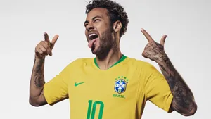 Neymar Ultra Hd Wacky Pose Wallpaper