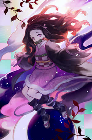 Nezuko Stands Tall And Proud Wallpaper