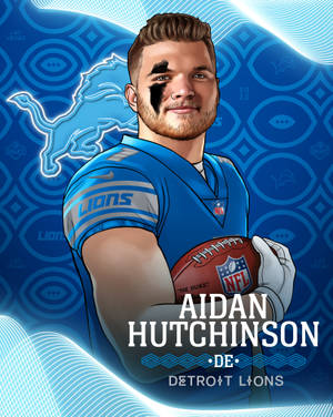 Nfl Detroit Lions Aidan Hutchinson Digital Art Wallpaper