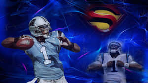 Nfl Quarterback Cam Newton Takes On The Eagles Wallpaper