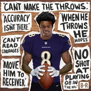 Nfl Star Lamar Jackson Poster Wallpaper