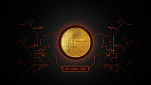 Nft Orange Circuit Board Wallpaper