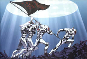 Nge White Men Carrying Flag Wallpaper