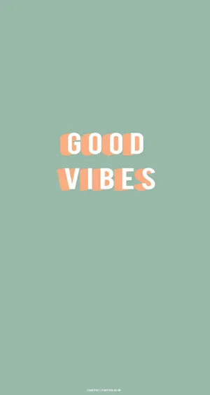 Nice 3d Good Vibe Typographic Wallpaper