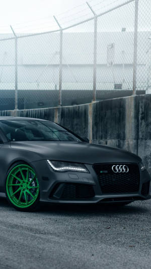 Nice Car Audi Green Rims Wallpaper